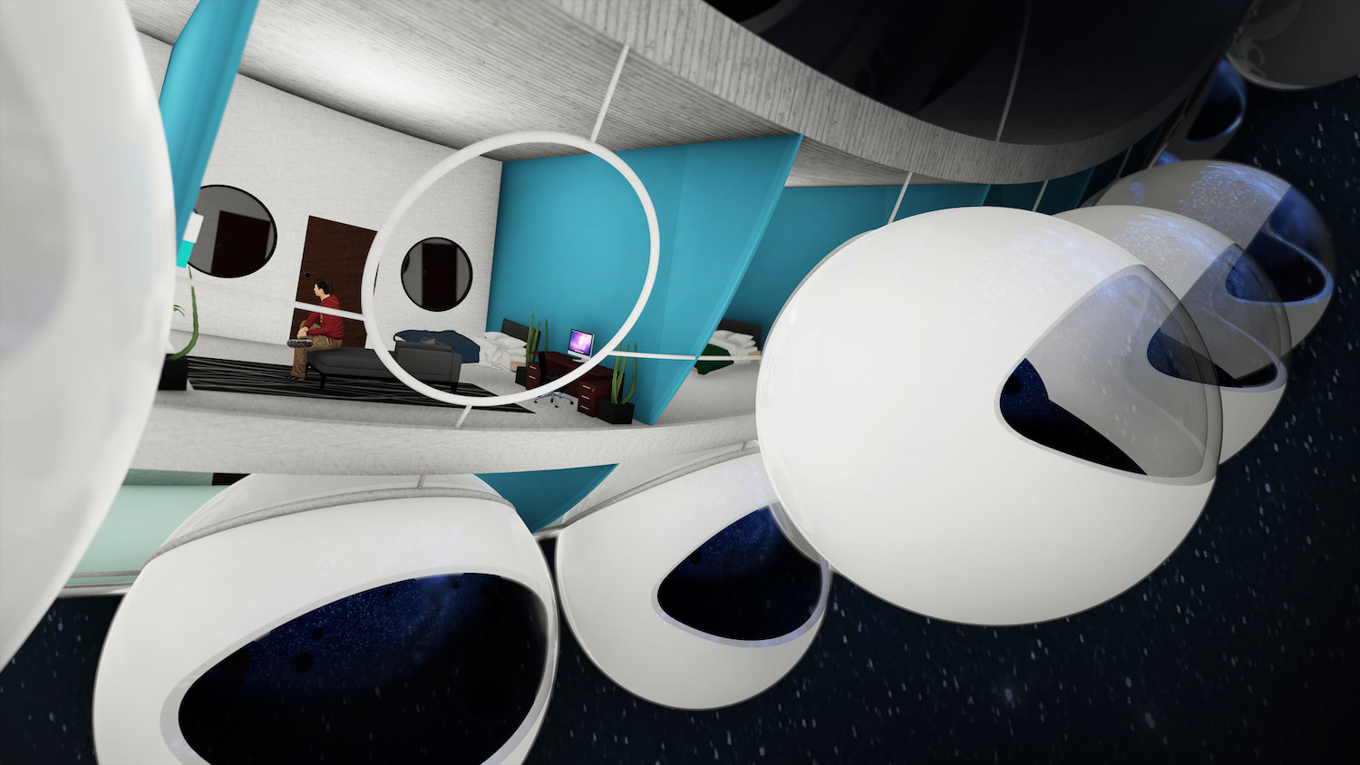 Transport Pods attached to individual sleeping quarters