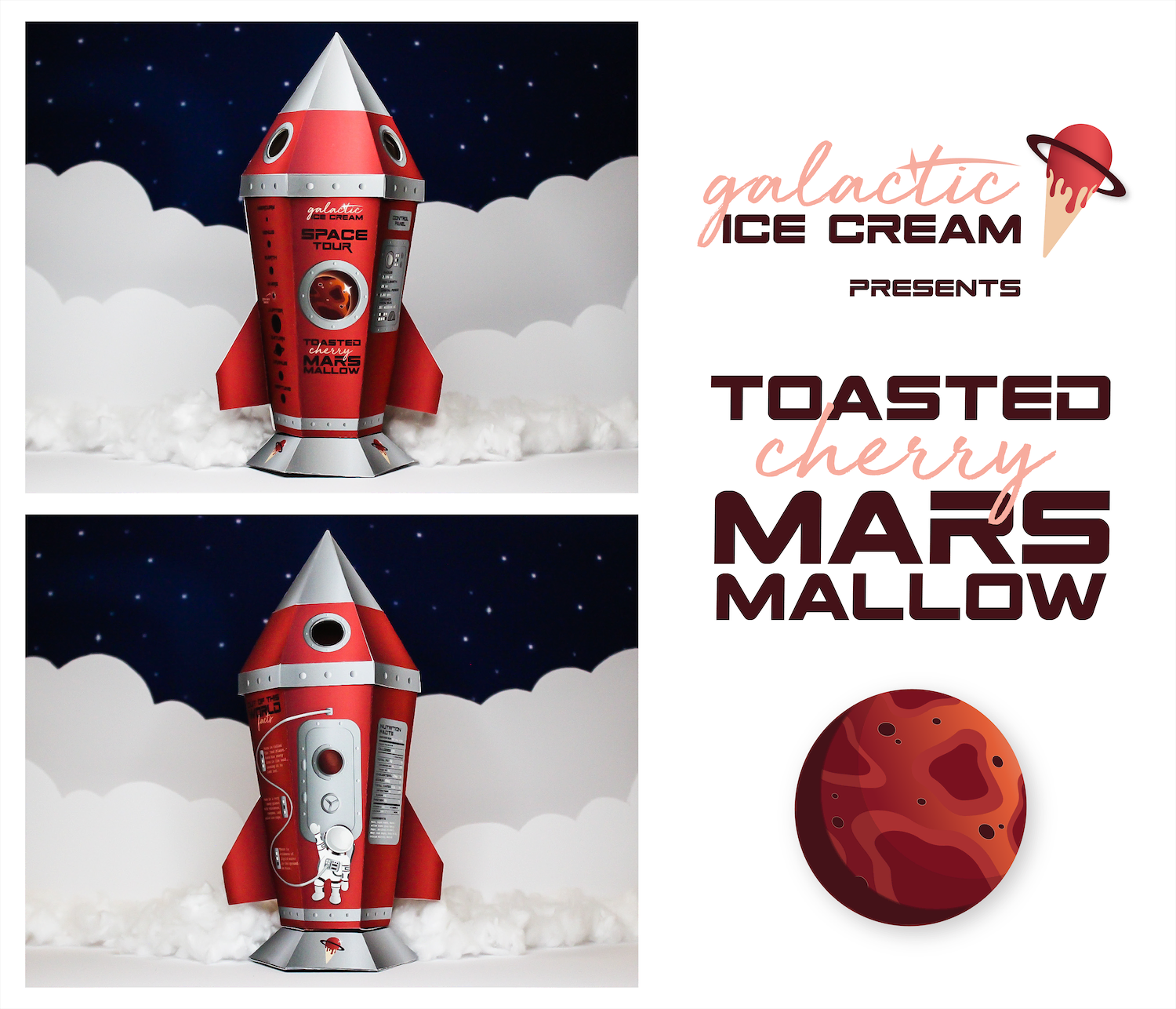 Mars—Red Rocket Ice Cream Packaging