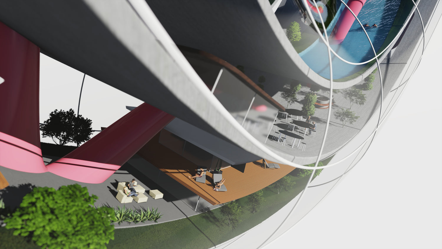 Interior view of multiple layers to the Committed Microcommunity