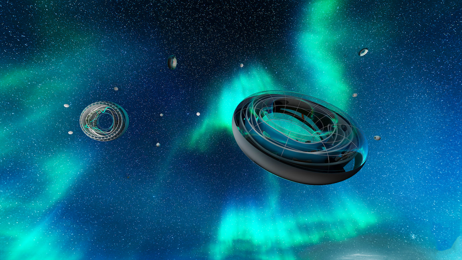 Wide view of microcommunities in space